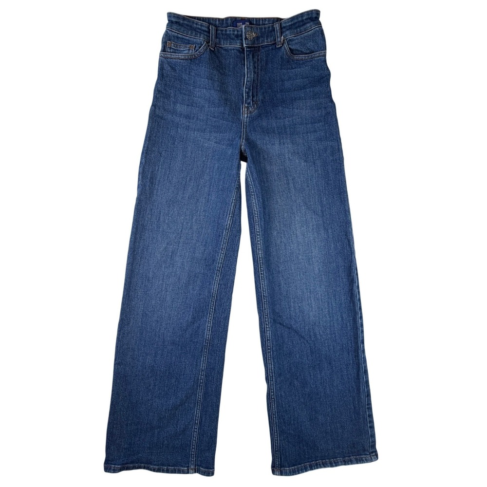 Baum Und Pferdgarten High Waisted Wide Leg Jeans Blue Womens Size 27x30